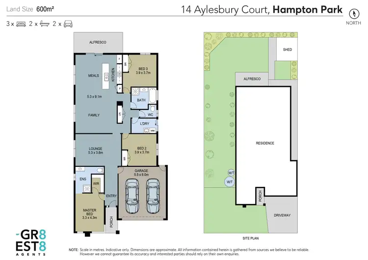 Floorplan of Homely house listing, 14 Aylesbury Court, Hampton Park VIC 3976