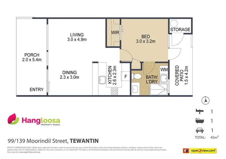 Floorplan of Homely unit listing, 99/139 Moorindil Street, Tewantin QLD 4565