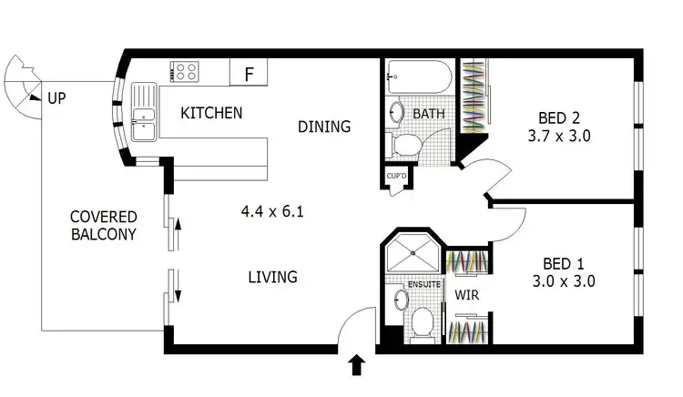 Floorplan of Homely unit listing, 19/182 Carmody Road, St Lucia QLD 4067