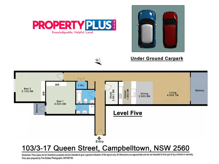 Floorplan of Homely apartment listing, U103/3-17 Queen Street, Campbelltown NSW 2560