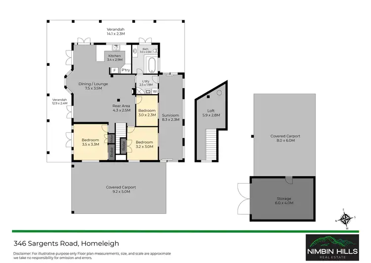 Floorplan of Homely rural property listing, 346 Sargents Road, Homeleigh NSW 2474