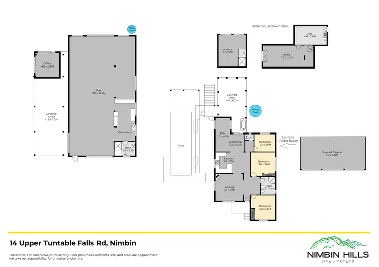 Floorplan of Homely rural property listing, 14 Upper Tuntable Falls Road, Nimbin NSW 2480