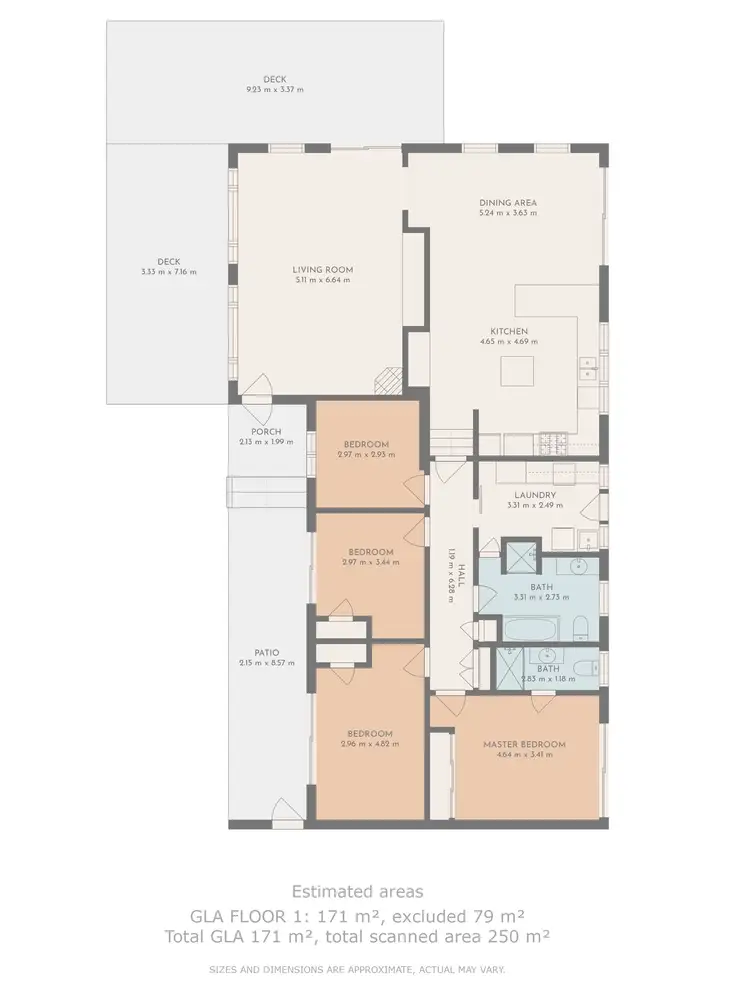 Floorplan of Homely rural property listing, 5005 Kyogle Road, Cawongla NSW 2474