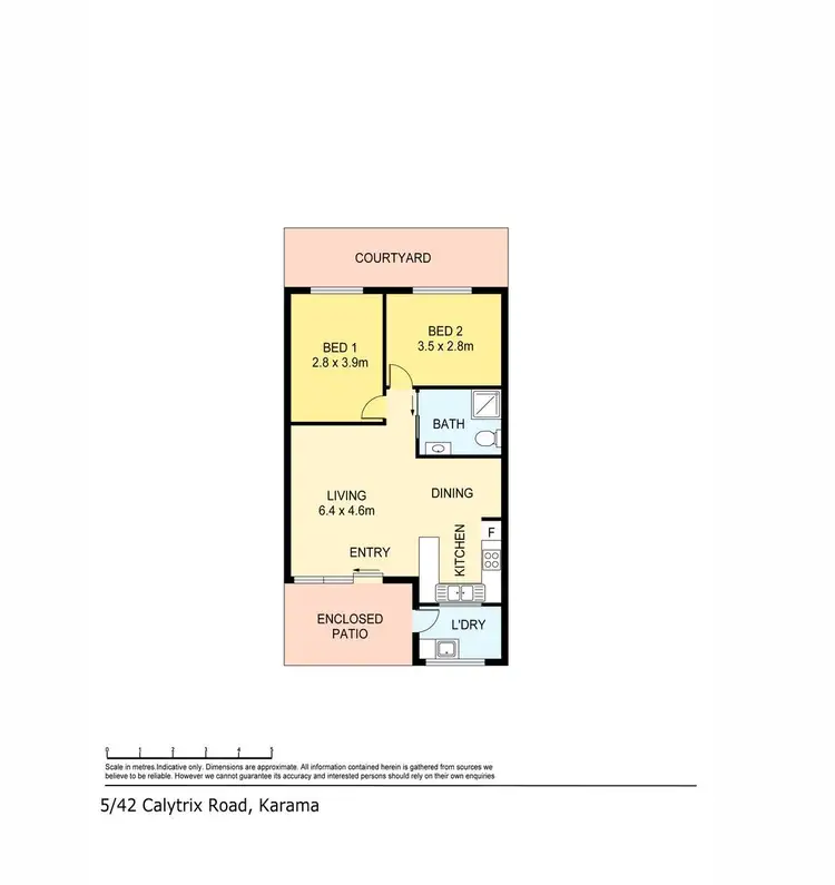 Floorplan of Homely unit listing, 5/42 Calytrix Road, Karama NT 812