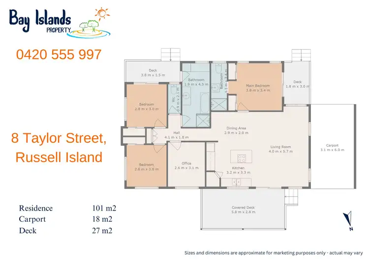 Floorplan of Homely house listing, 8 Taylor Street, Russell Island QLD 4184