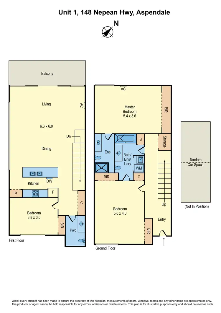 Floorplan of Homely townhouse listing, 1/148 Nepean Highway, Aspendale VIC 3195