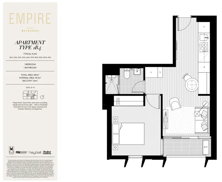 Floorplan of Homely apartment listing, 3704/81 A'Beckett Street, Melbourne VIC 3000