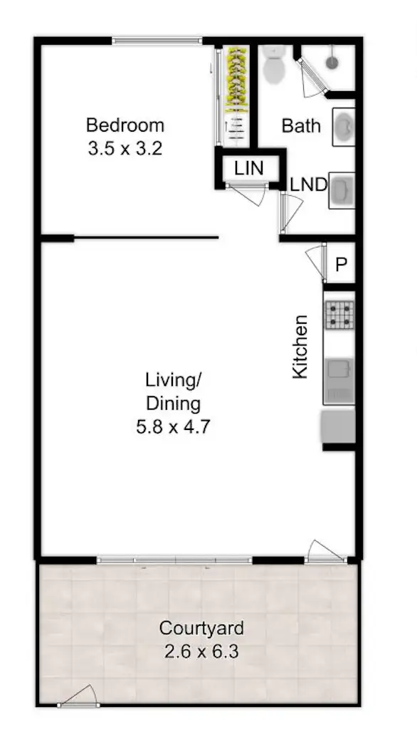 Floorplan of Homely unit listing, 3/115 Main Street, Beenleigh QLD 4207