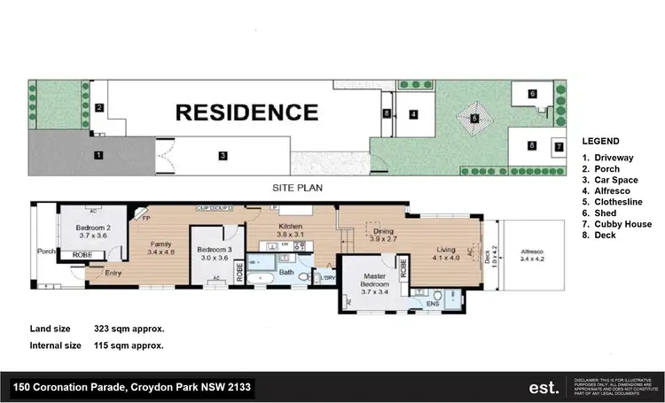 Floorplan of Homely semi-detached listing, 150 Coronation Parade, Croydon Park NSW 2133