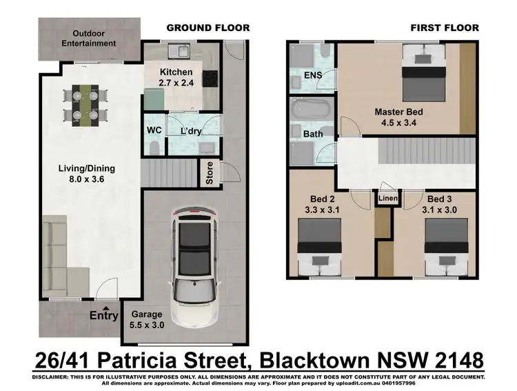 Floorplan of Homely townhouse listing, 26/41 Patricia Street, Blacktown NSW 2148