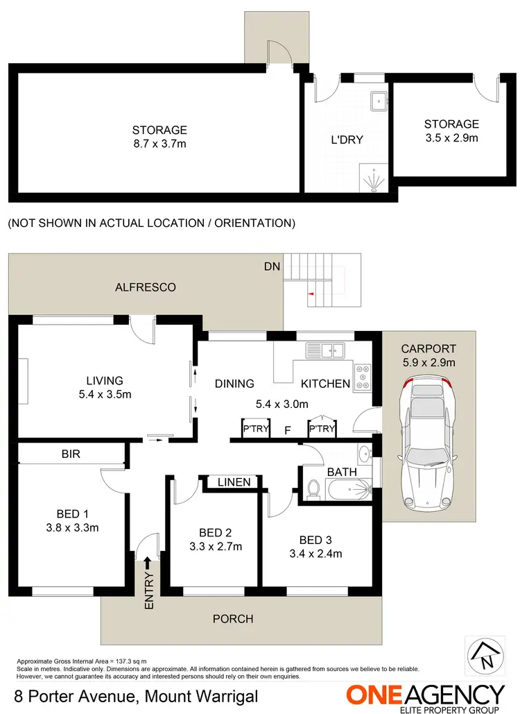 Floorplan of Homely house listing, 8 Porter Avenue, Mount Warrigal NSW 2528