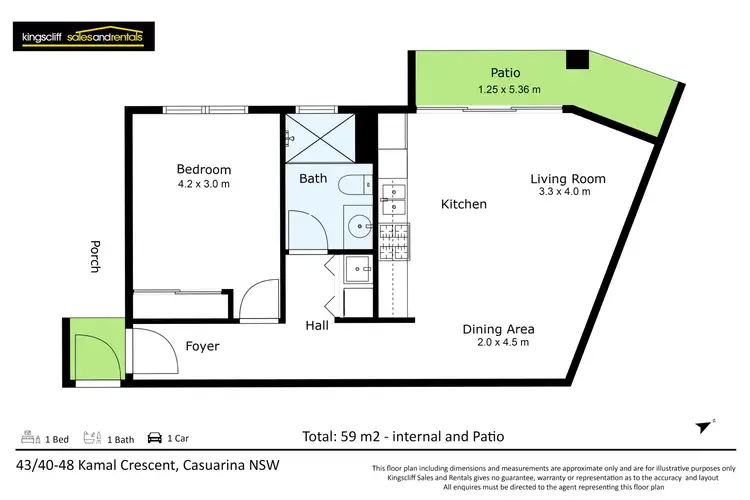 Floorplan of Homely apartment listing, 43/40 Kamala Crescent, Casuarina NSW 2487