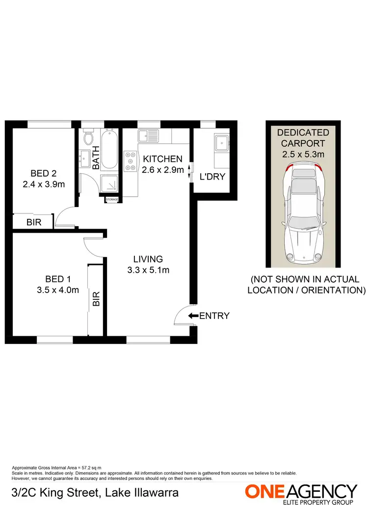 Floorplan of Homely apartment listing, 3/2C King Street, Lake Illawarra NSW 2528