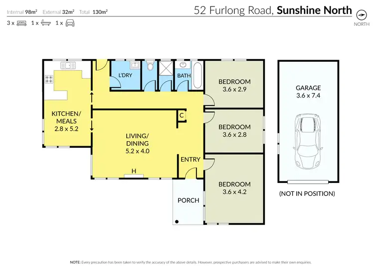 Floorplan of Homely house listing, 52 Furlong Road, Sunshine North VIC 3020