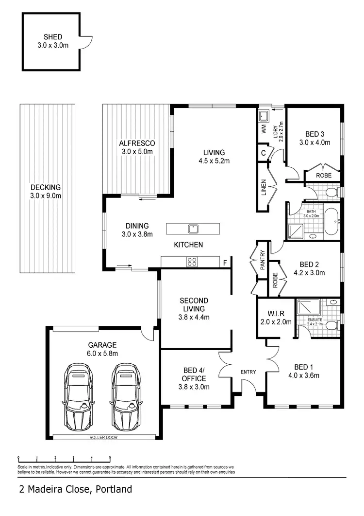 Floorplan of Homely house listing, 2 Madeira Close, Portland VIC 3305