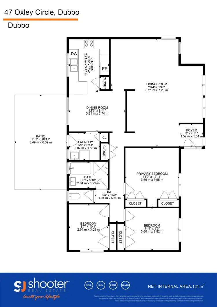 Floorplan of Homely house listing, 47 Oxley Circle, Dubbo NSW 2830