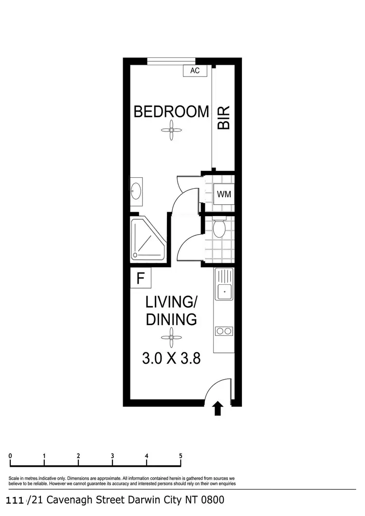 Floorplan of Homely apartment listing, 111/21 Cavenagh Street, Darwin City NT 800
