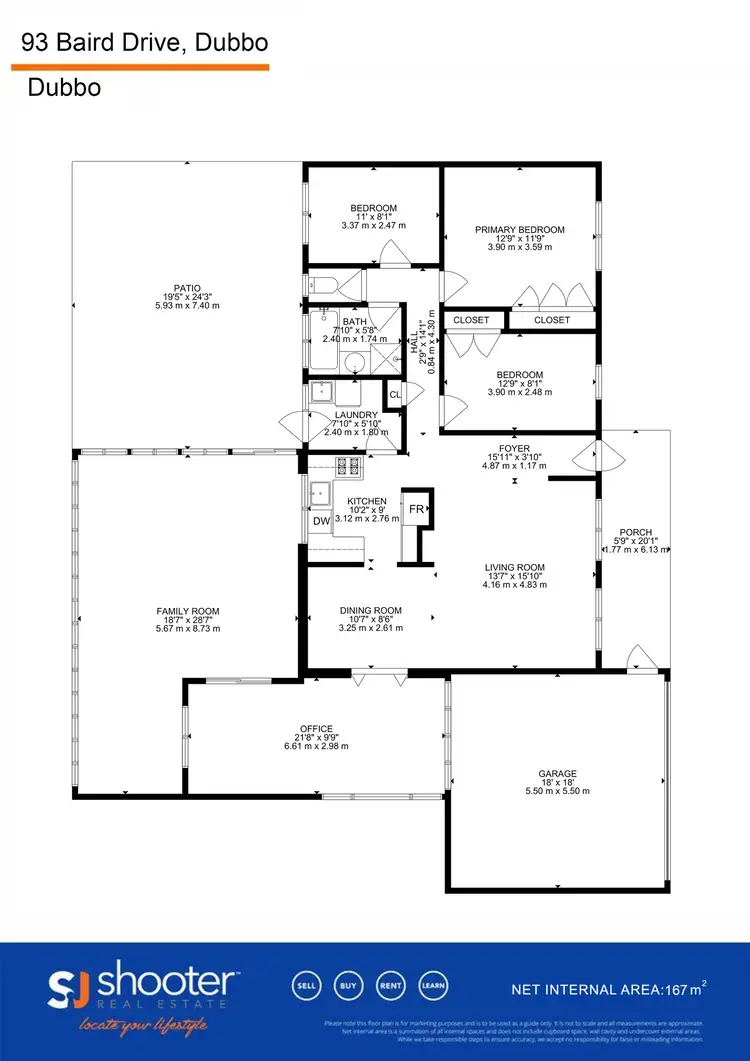 Floorplan of Homely house listing, 93 Baird Drive, Dubbo NSW 2830