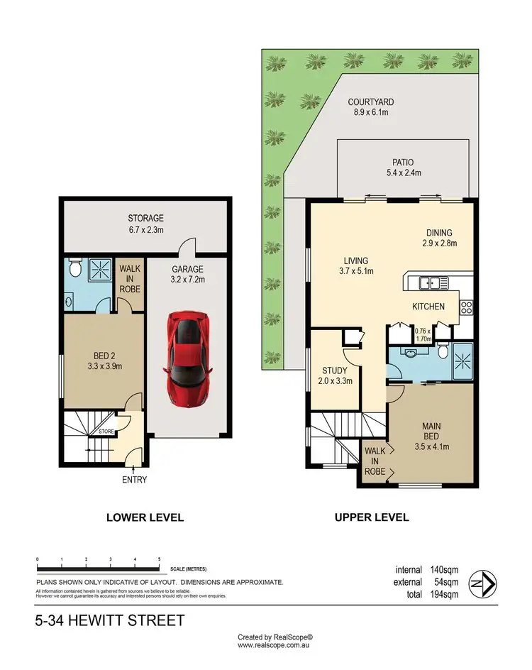 Floorplan of Homely townhouse listing, 5/34 Hewitt Street, Wilston QLD 4051
