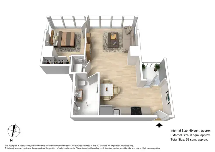 Floorplan of Homely apartment listing, 3901/568 Collins Street, Melbourne VIC 3000