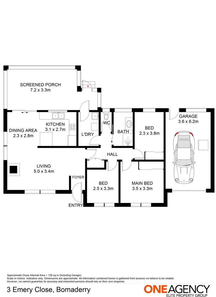 Floorplan of Homely house listing, 3 Emery Close, Bomaderry NSW 2541