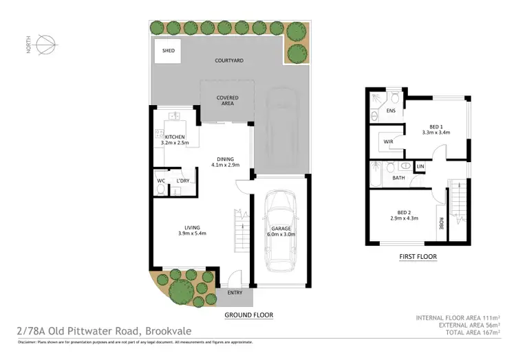 Floorplan of Homely townhouse listing, 2/78a Old Pittwater Road, Brookvale NSW 2100