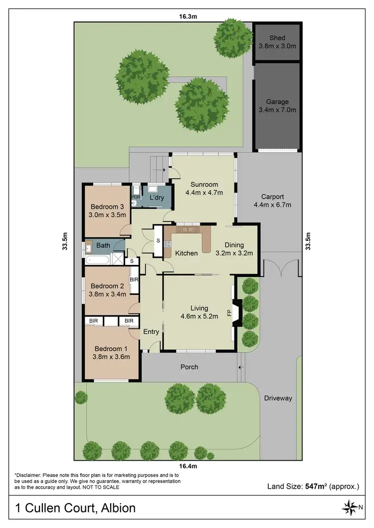 Floorplan of Homely house listing, 1 Cullen Court, Albion VIC 3020