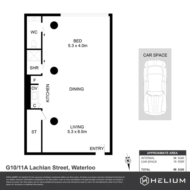 Floorplan of Homely apartment listing, G10/11 Lachlan Street, Waterloo NSW 2017