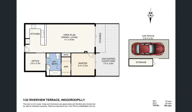 Floorplan of Homely apartment listing, Unit 1/22 Riverview Terrace, Indooroopilly QLD 4068