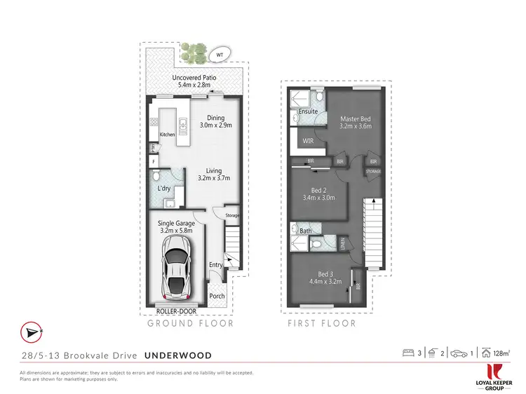 Floorplan of Homely townhouse listing, 30/5-13 BROOKVALE DRIVE, Underwood QLD 4119
