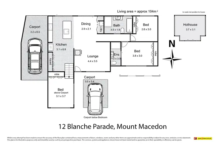 Floorplan of Homely house listing, 12 Blanche Parade, Mount Macedon VIC 3441