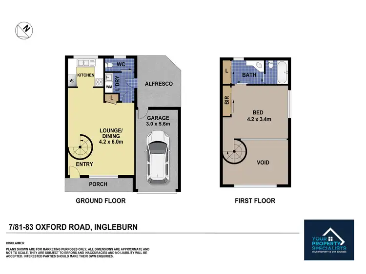 Floorplan of Homely townhouse listing, 7/81 Oxford Road, Ingleburn NSW 2565