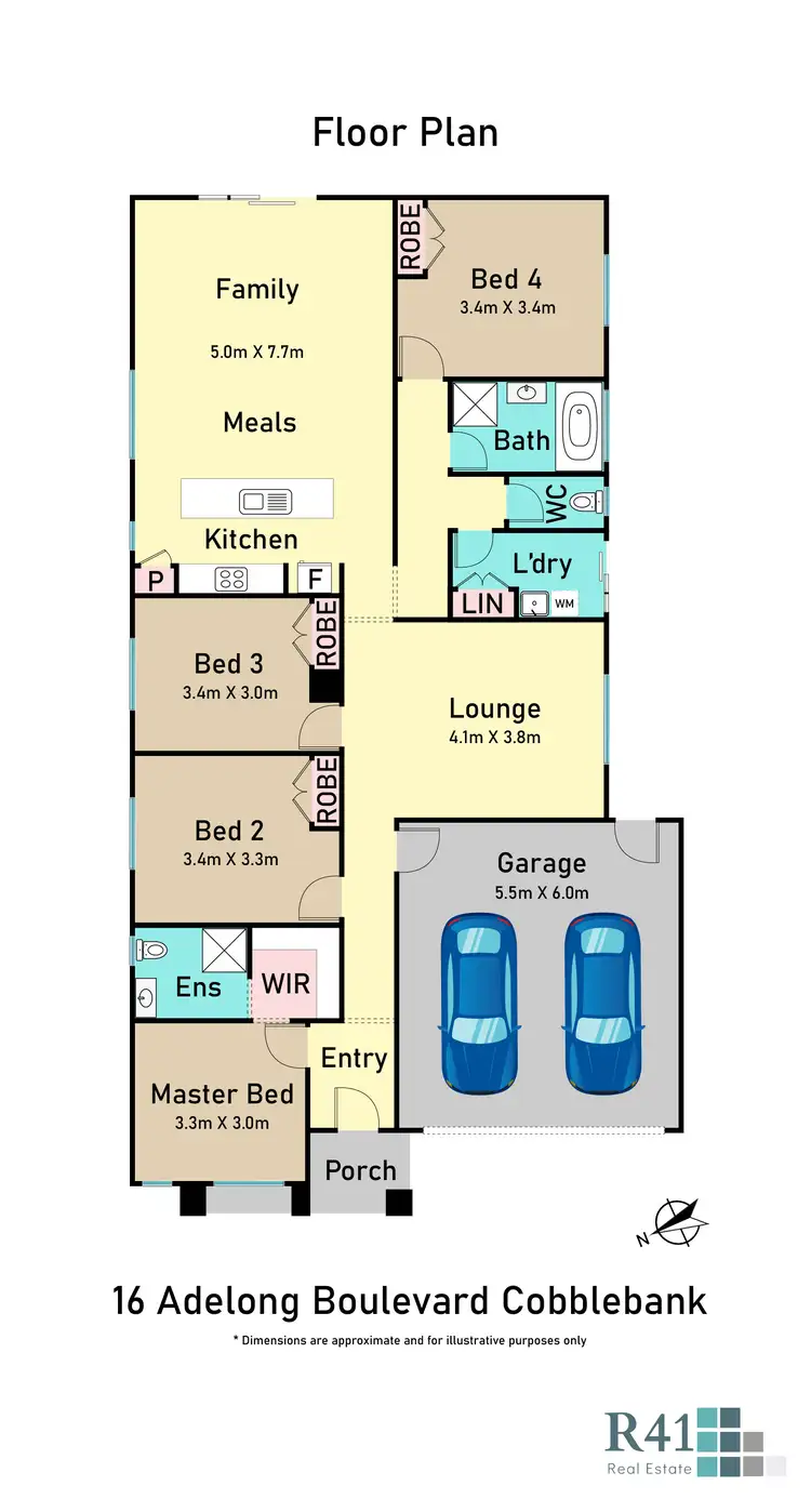 Floorplan of Homely house listing, 16 Adelong Boulevard, Cobblebank VIC 3338