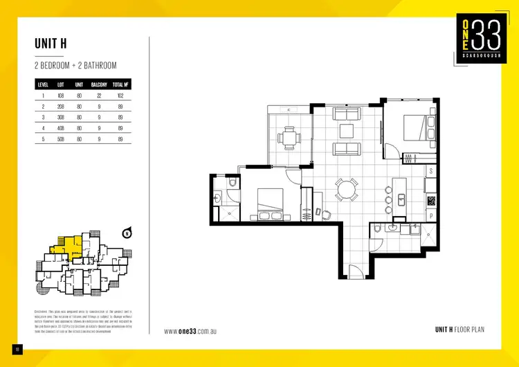 Floorplan of Homely apartment listing, 308/133 Scarborough Street, Southport QLD 4215