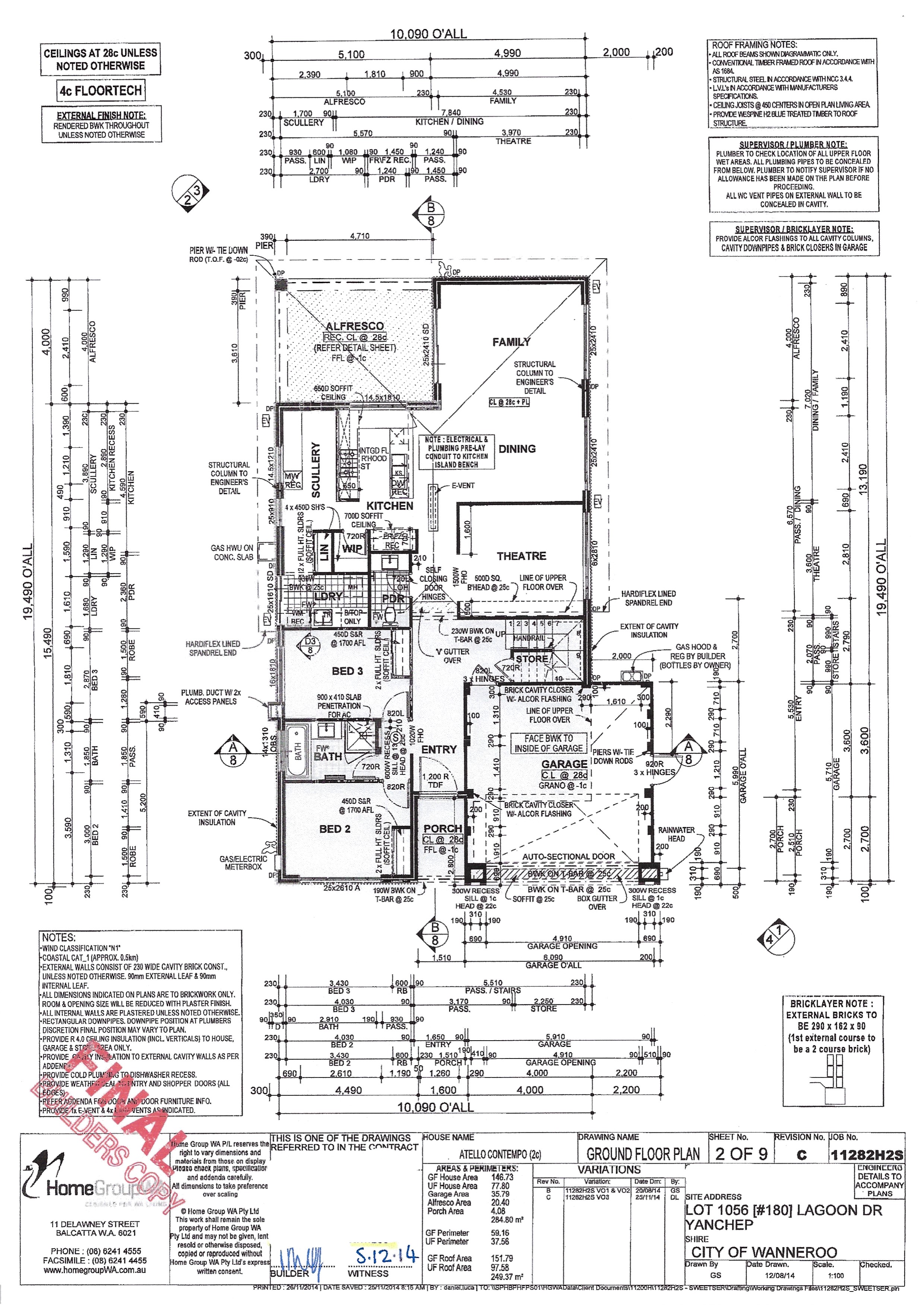Floorplan of Homely house listing, 180 Lagoon Drive, Yanchep WA 6035
