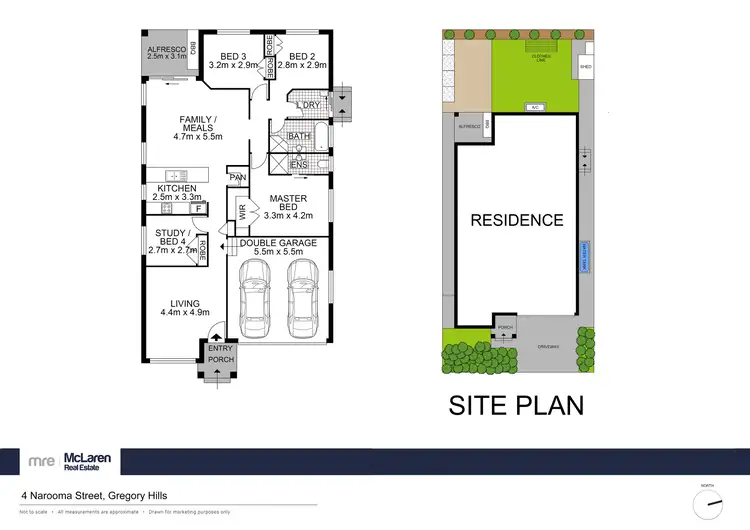 Floorplan of Homely house listing, 4 Narooma Street, Gregory Hills NSW 2557