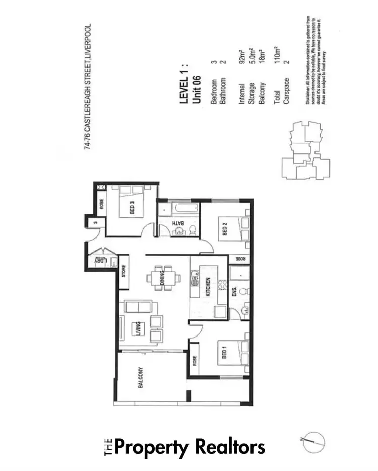 Floorplan of Homely apartment listing, 6/74 Castlereagh Street, Liverpool NSW 2170