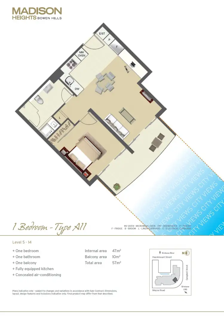 Floorplan of Homely apartment listing, 703/35 Campbell Street, Bowen Hills QLD 4006
