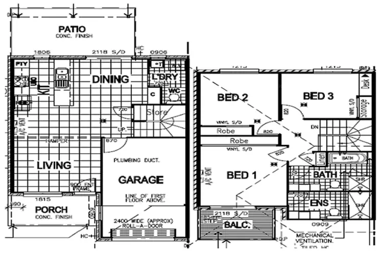 Floorplan of Homely townhouse listing, 57/8 Casey Street, Caboolture South QLD 4510