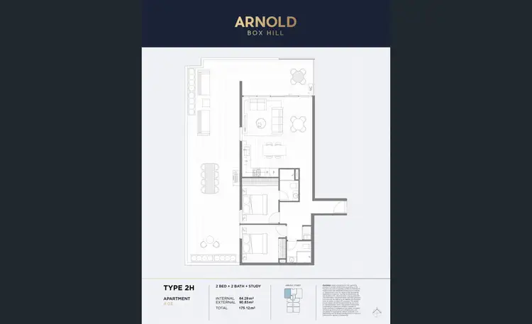 Floorplan of Homely apartment listing, 403/17 Arnold St, Box Hill VIC 3128