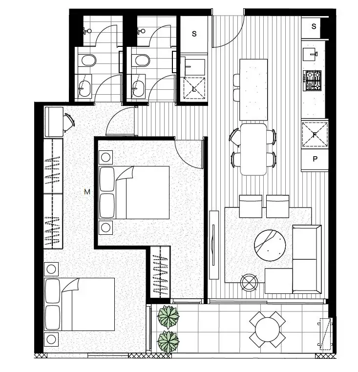 Floorplan of Homely apartment listing, 1909/545 Station Street, Box Hill VIC 3128