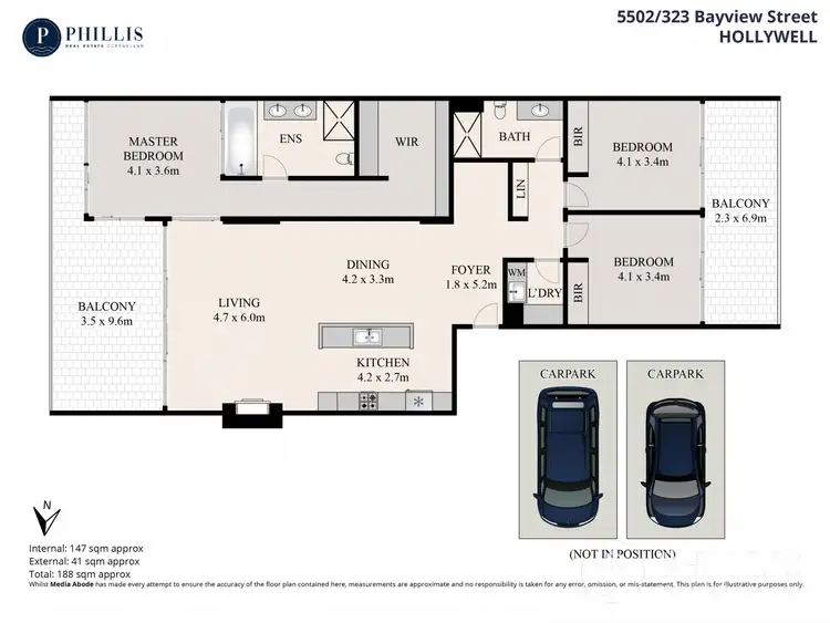 Floorplan of Homely apartment listing, 5502/323 Bayview Street, Hollywell QLD 4216