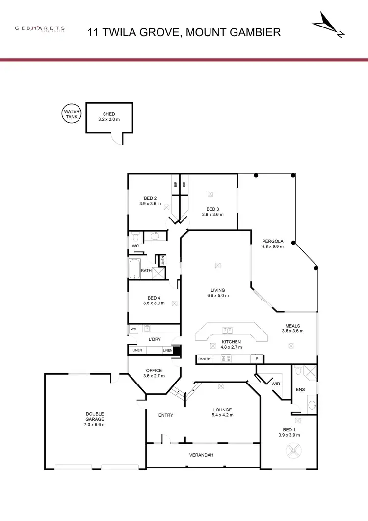 Floorplan of Homely house listing, 11 Twila Grove, Mount Gambier SA 5290