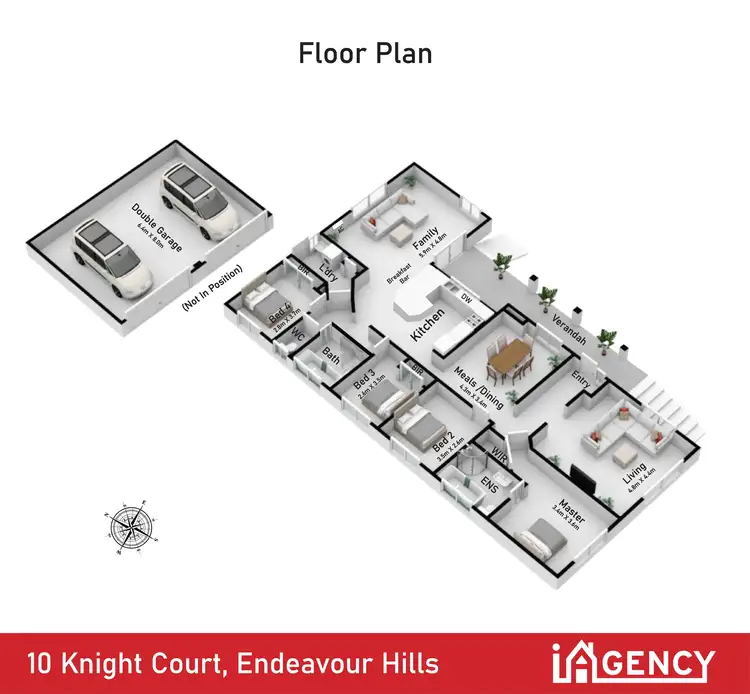 Floorplan of Homely house listing, 10 Knight Court, Endeavour Hills VIC 3802