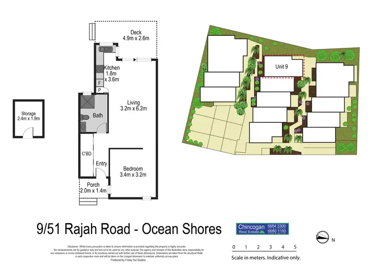 Floorplan of Homely unit listing, 9/51 Rajah Road, Ocean Shores NSW 2483