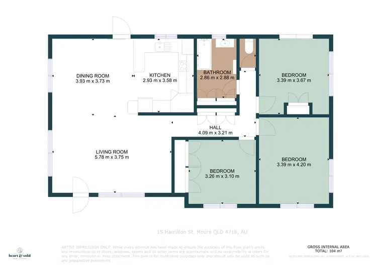 Floorplan of Homely house listing, 15 Hamilton Street, Moura QLD 4718