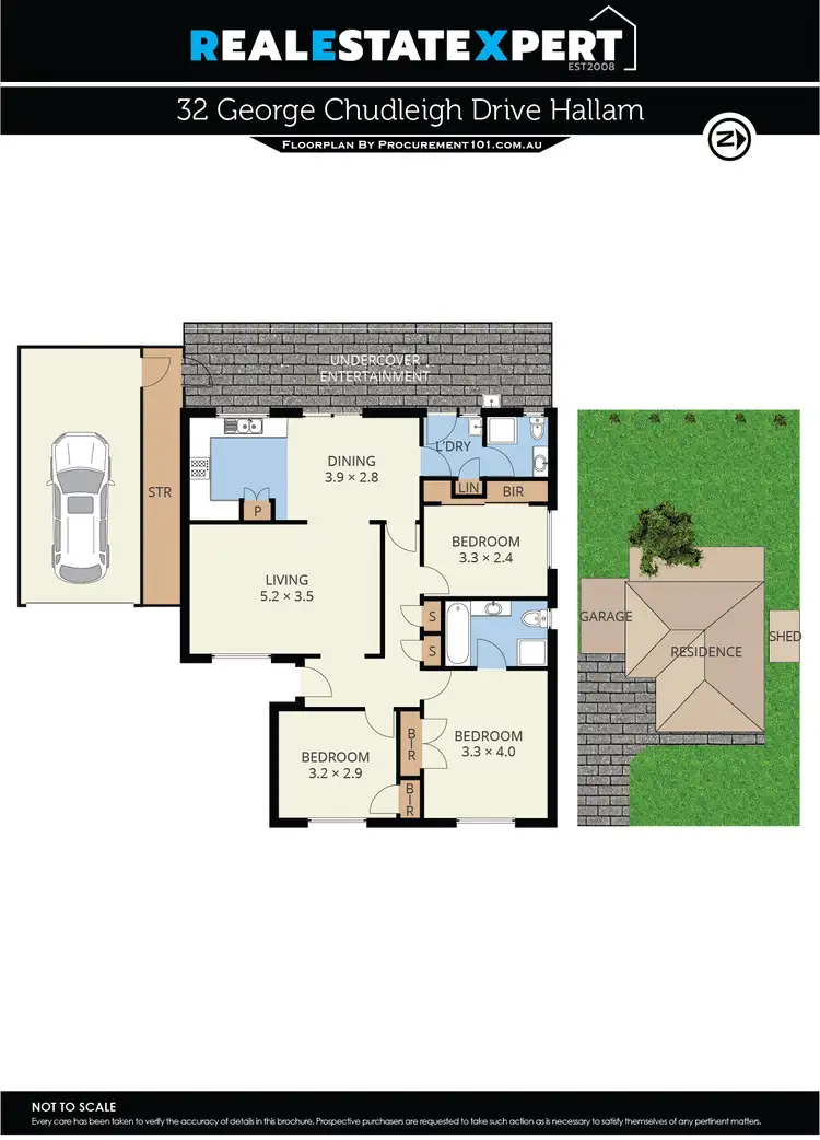Floorplan of Homely house listing, 32 George Chudleigh Drive, Hallam VIC 3803