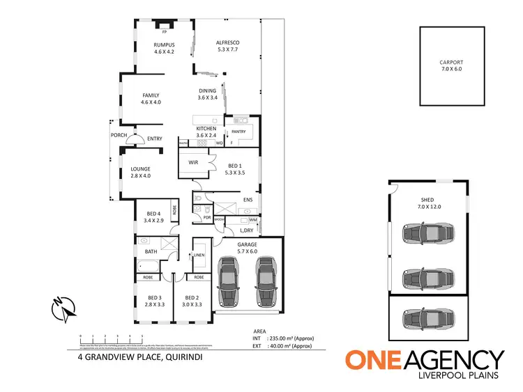 Floorplan of Homely house listing, 4 Grandview Place, Quirindi NSW 2343