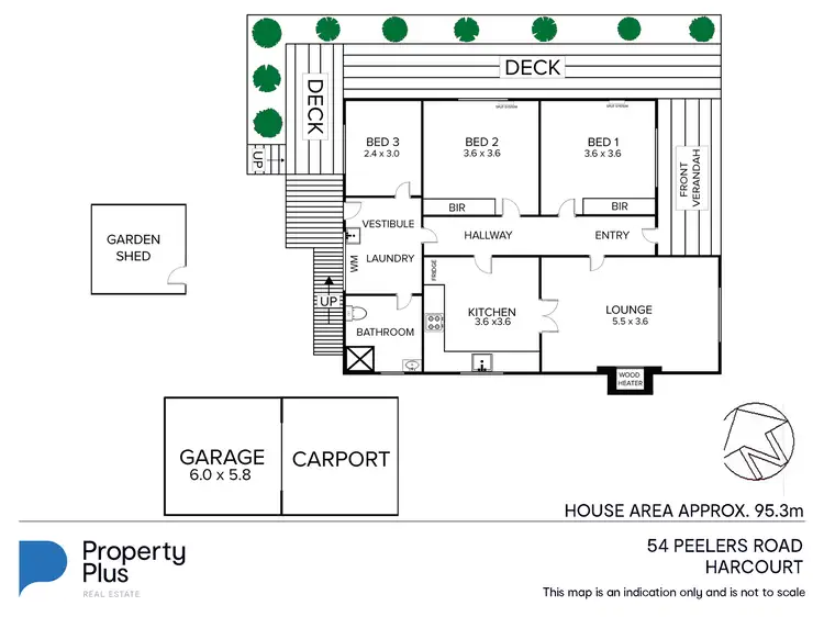 Floorplan of Homely house listing, 54 Peelers Road, Harcourt VIC 3453