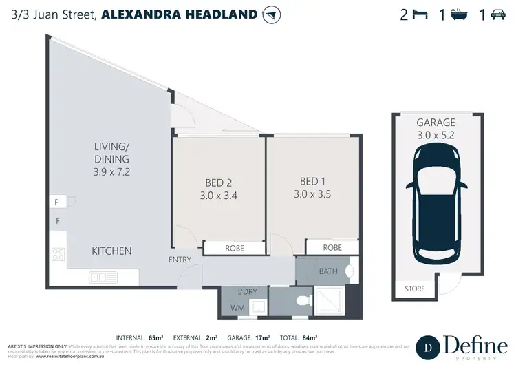 Floorplan of Homely unit listing, 3/3 Juan Street, Alexandra Headland QLD 4572